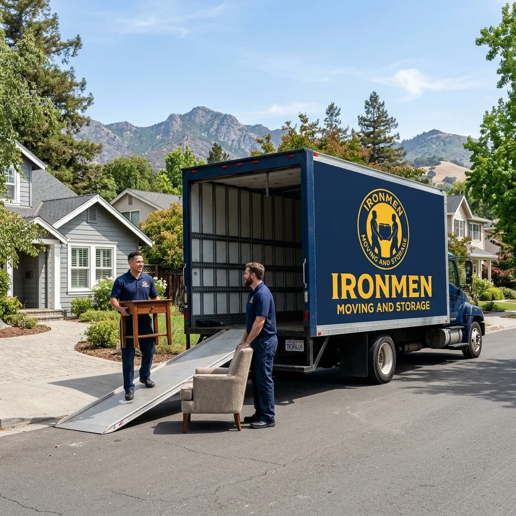 Ironmen moving truck representing service in Concord, California