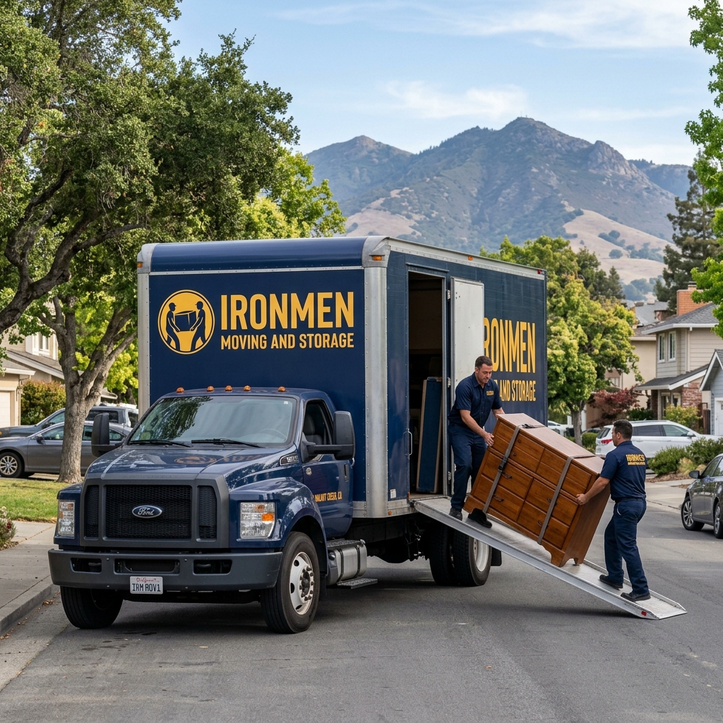 Ironmen Moving and Storage professional movers loading a customer's belongings in Walnut Creek, California